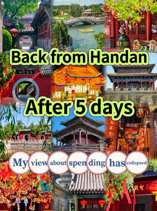 Back from Handan after five days. My spending habits have been shattered