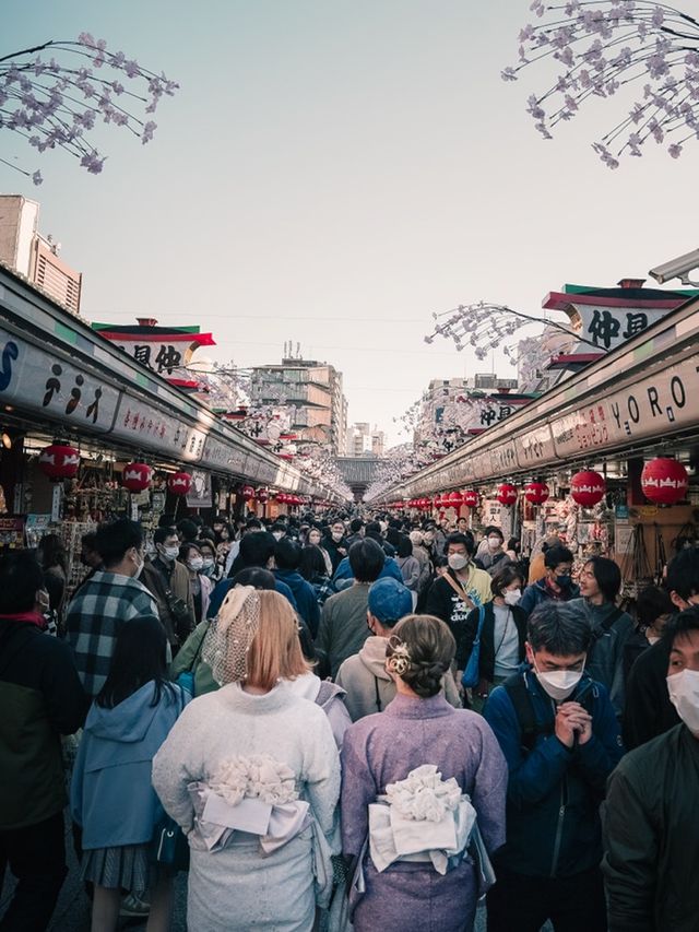 District with an atmosphere of old Tokyo