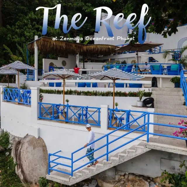 The Reef at Zenmaya is a blue cafe located on the hot beachfront. 🏖️💙