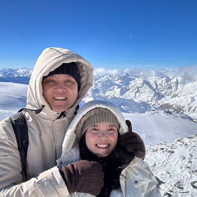 The snowy Christmas in Swiss