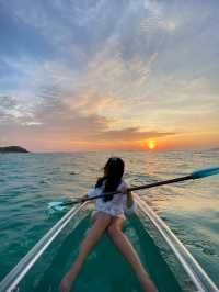 พายเรือใสดูพระอาทิตย์ตก | หาดเทียน