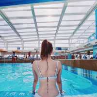 My Favorite Solarium Pool on Cruise to nowhere! 
