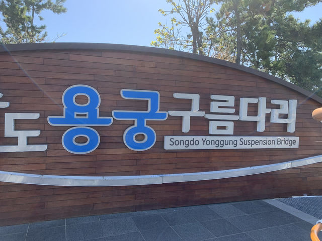 Conquering Heights: A Walk Across Songdo Yonggung Suspension Bridge