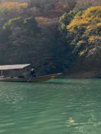 Yakatabune Boat Ride & Oden on a Boat: A Serene Autumn Escape on the Katsura River in Arashimaya