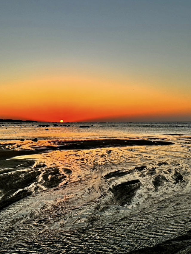 三芝踩海沙看夕陽