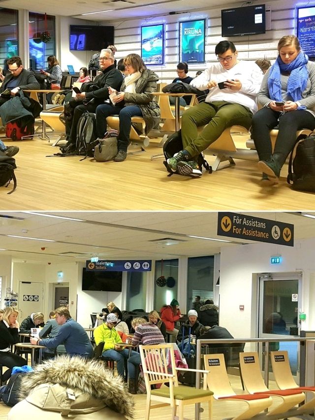 EARLY MORNING AT KIRUNA AIRPORT, SWEDEN 