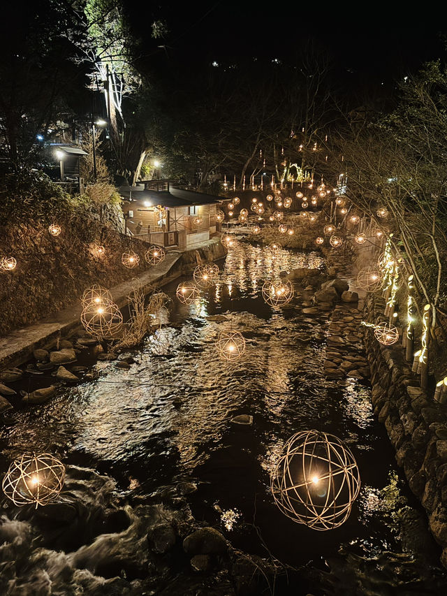 【熊本旅行】幻想的な灯りと川の流れを楽しむ湯あかり✨️