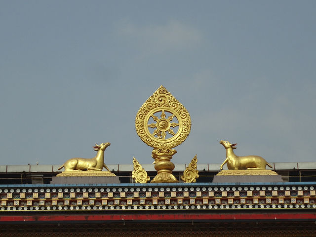 Tibetan Temple in Mysore, India—Namdroling Monastery Golden Temple