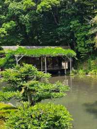 金澤｜兼六園茶亭建築〔夕顏亭與伯牙絕琴的手水鉢〕