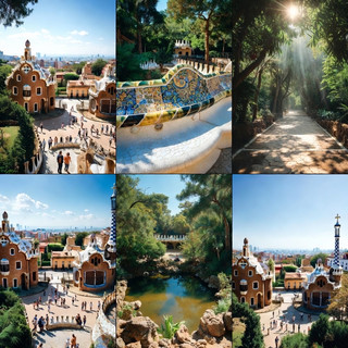 A Colorful Park Above the Barcelona Streets