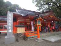 A magnificent temple with famous waterfall, Nachi Falls and a three-story pagod