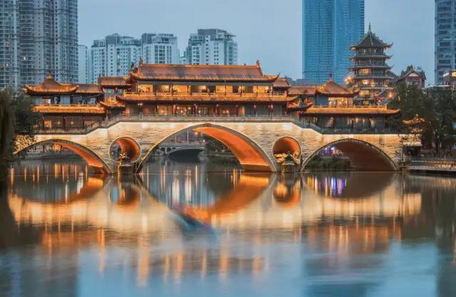 Jiuyan Bridge Travel Guide | Chengdu Night View