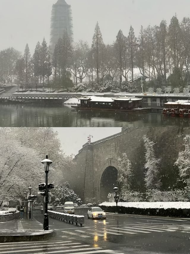 全live圖|雪滿金陵城中華門&夫子廟久違的大雪
