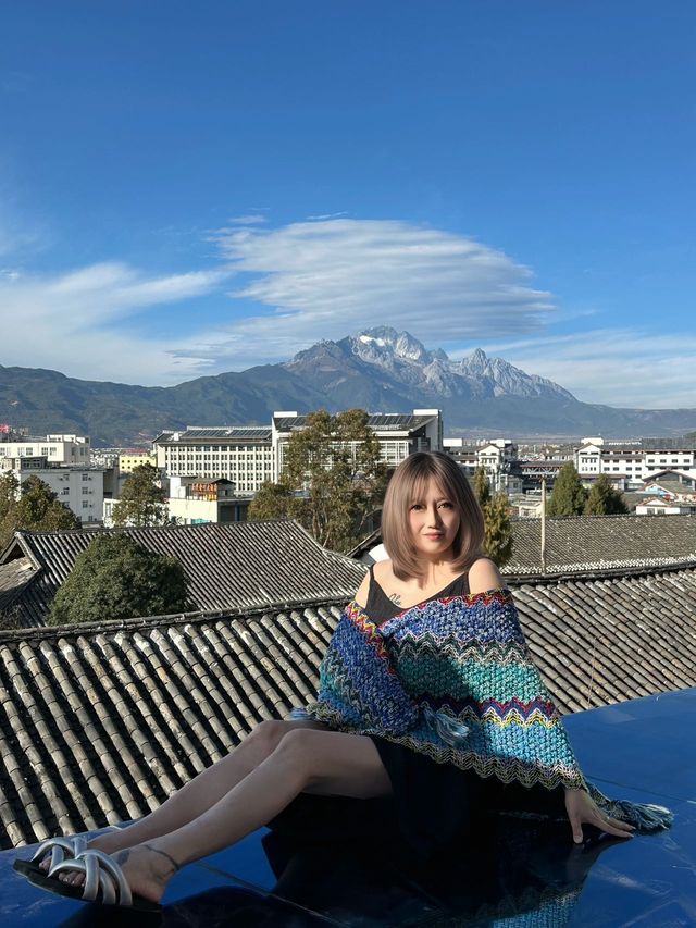 在麗江！這個機位可以在雲梯上看雪山