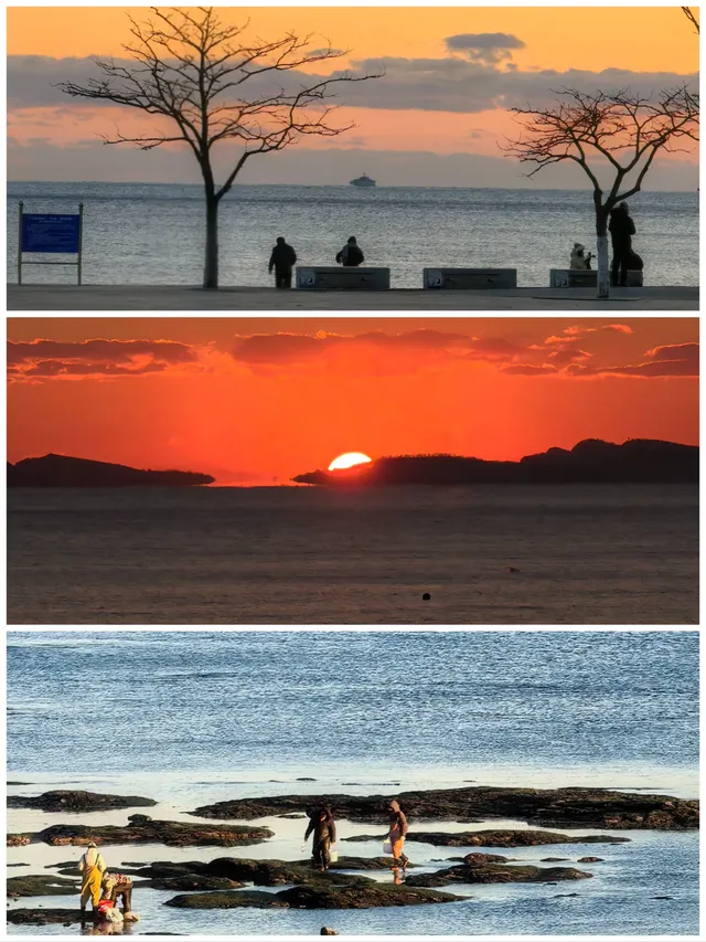 大連傅家莊的落日熔金 大連傅家莊的落日熔金