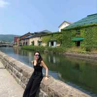 Otaru Canal & Firefighter Dog Bunko Statue