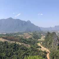 the famous viewpoint with a motorcycle 