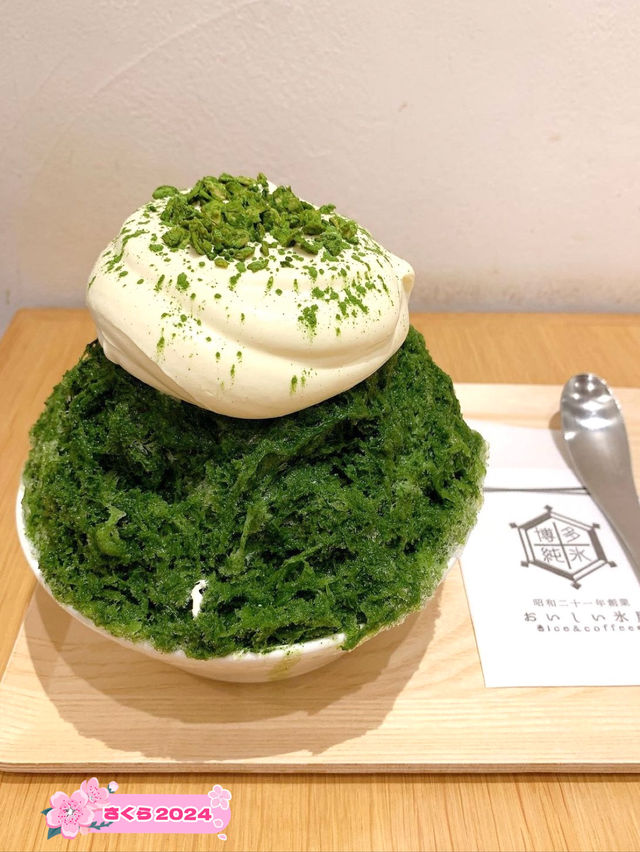 【福岡カフェ】一年中純度99.9%の博多純氷のかき氷が食べられるお店🍧