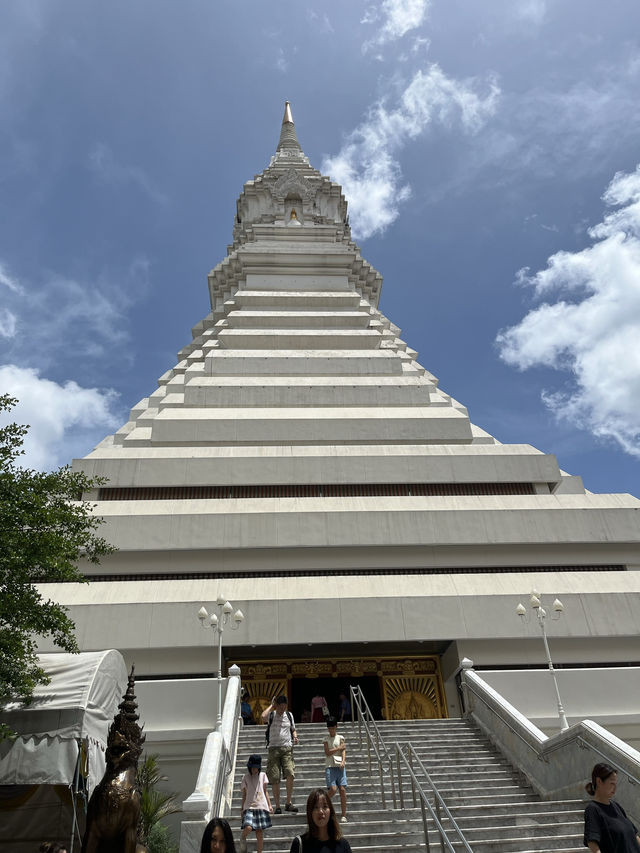 Gigantic Golden Buddha and Ethereal Glass Stupa