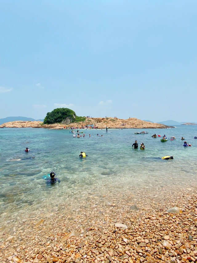 🇭🇰 香港竟然有絕美玻璃海｜綠蛋島🏖️