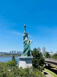 【東京台場海濱公園】自由女神像打卡🏖️，無人擁擠🥰🥰🔥