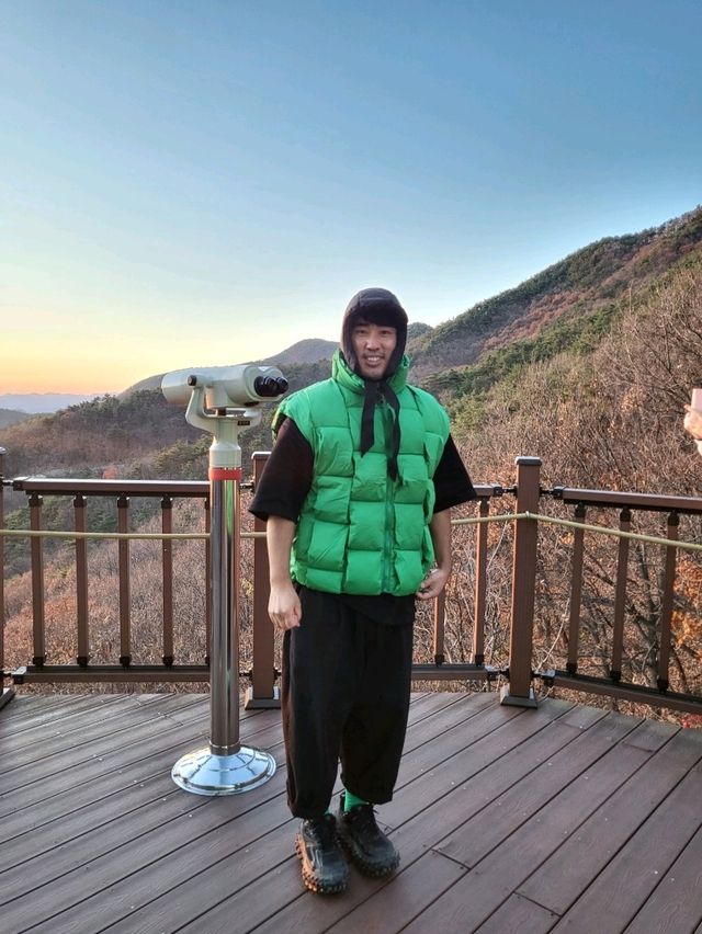 가을단풍과 노을이 아름다운 말티재