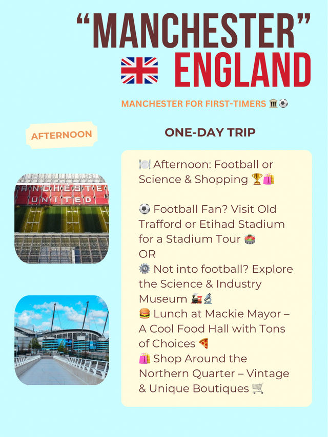 🛬 One-Day Manchester Itineraries 