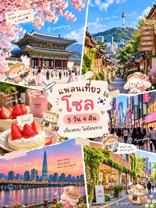 Seoul 5D4N: The Ultimate Guide to Sightseeing, Food, Shopping, and Cafes.