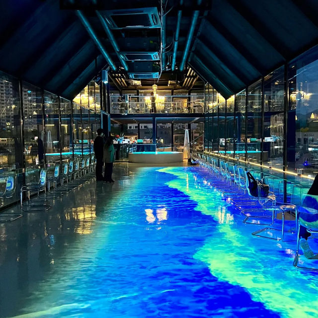 Indoor beach restaurant!