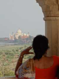 Agra Fort: A Historic View of the Taj Mahal