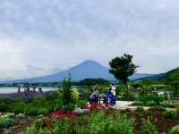 從河口湖眺望富士山