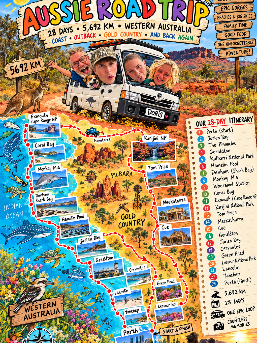 Western Australia 28 day itinerary 