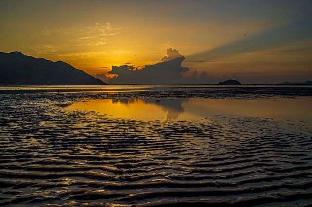 霞浦，沙灘，灘塗，北岐，南岐，海上日出