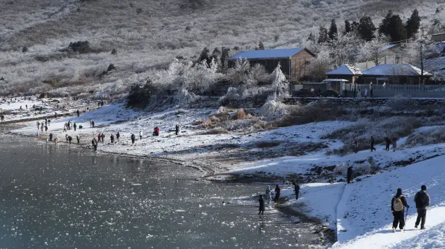 浙西天池下雪一定要去看看