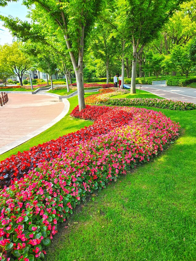 小眾偏僻的華夏公園也有優勢，人少景靚，還有座“浦東獐園”