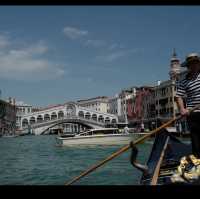 Gondola rides in Venice Italy 