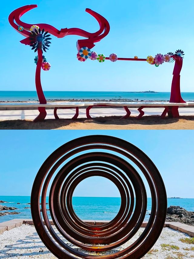 青島|雕塑園，藝術與海景的浪漫之地