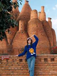 Dongfengyun" unique red brick buildings, beautiful and photogenic