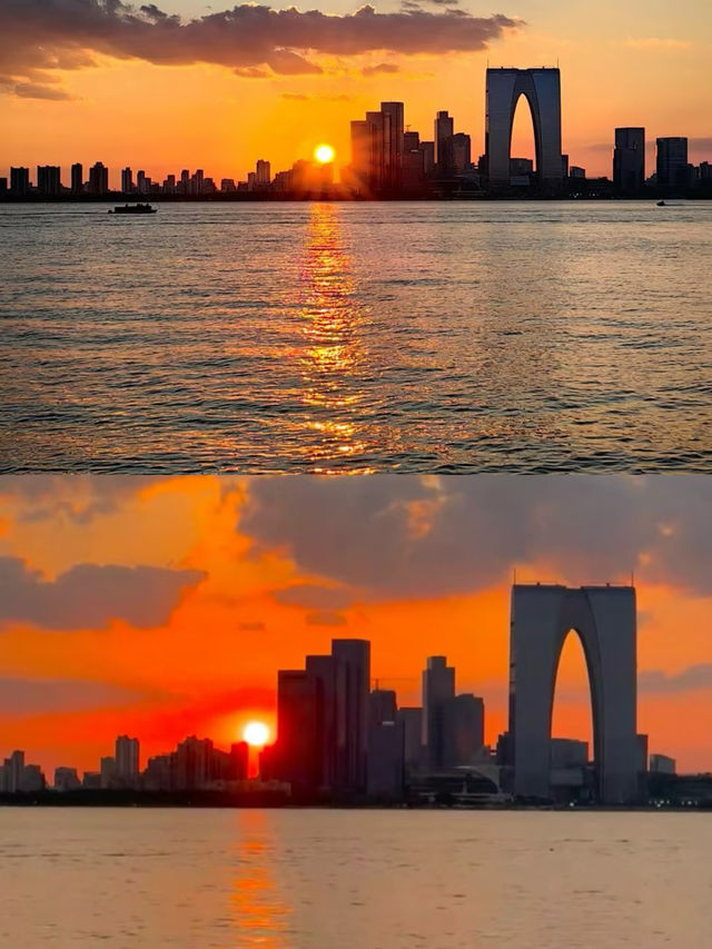 蘇州真的有海！金雞湖日落美哭了姐妹們