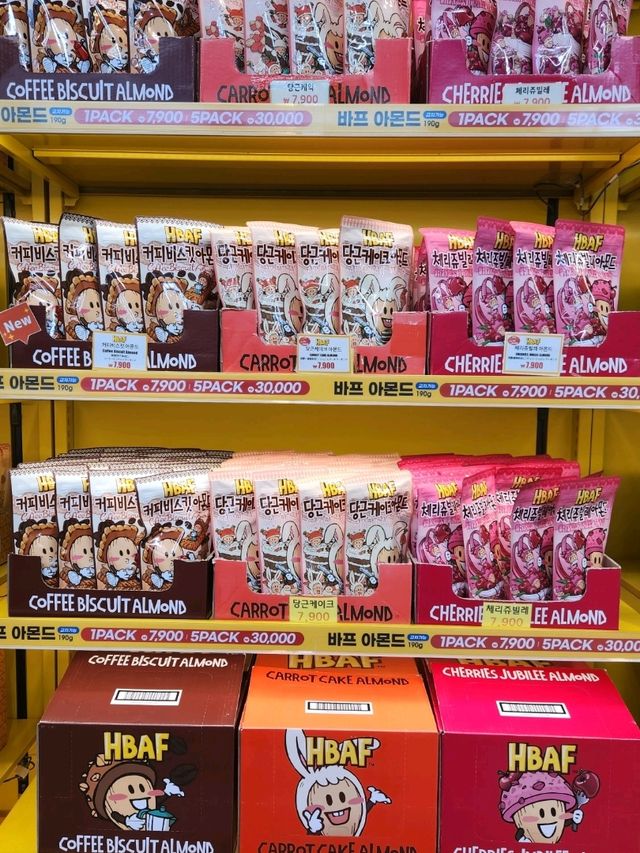 「HBAF堅果明洞店：多款堅果產品，特色伴手禮」❤️‍🔥