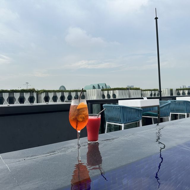 Stunning rooftop bar overlooking the coast