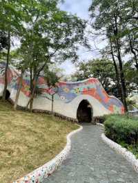 深圳特色休閑景點☺️海山公園🤩特別馬賽克建築🏗️
