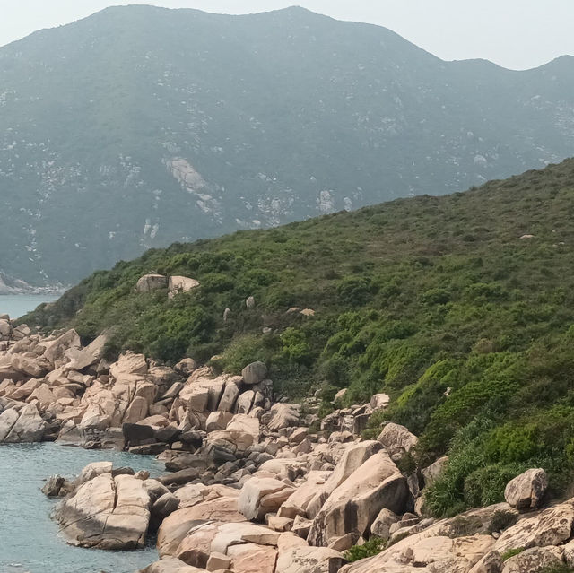 南丫島圓角奇石廢堡燈塔，適合悠閒時光