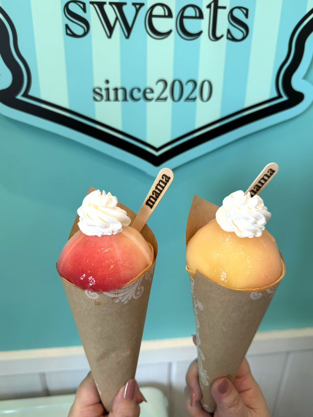 【福岡カフェ】季節のフルーツのクレープやソフトクリームが美味しい🍑