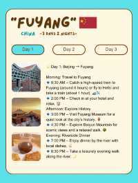 3-day Fuyang itinerary: