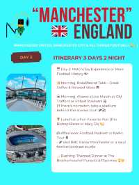 Manchester 3days itinerary ✈️