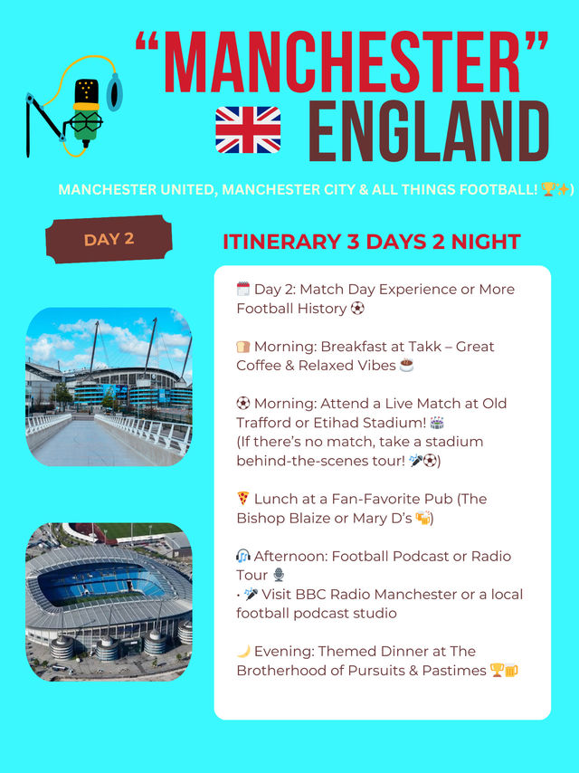 Manchester 3days itinerary ✈️