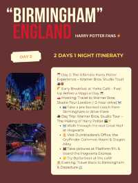 Birmingham itinerary- Harry Potter fans