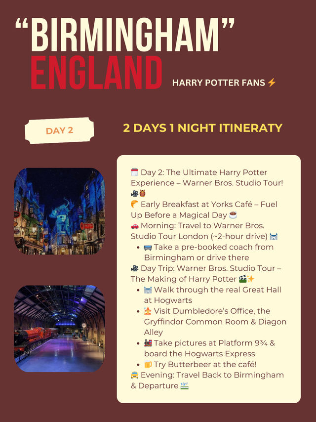 Birmingham itinerary- Harry Potter fans