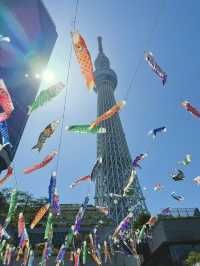 Springtime at Tokyo Skytree – Flowers & Koinobori Galore!